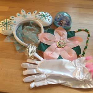 Frozen Elsa Ears, Crown, Snowglobe, & Purse