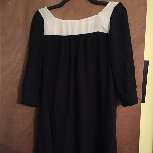 Black and white chiffon dress. - Picture 1 of 3