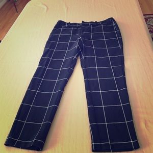 Black and white Window pane pants.