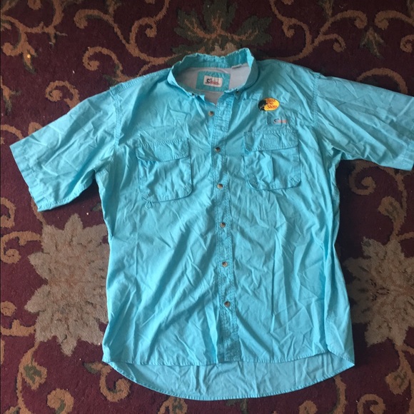 Blue sportsman fishing shirt