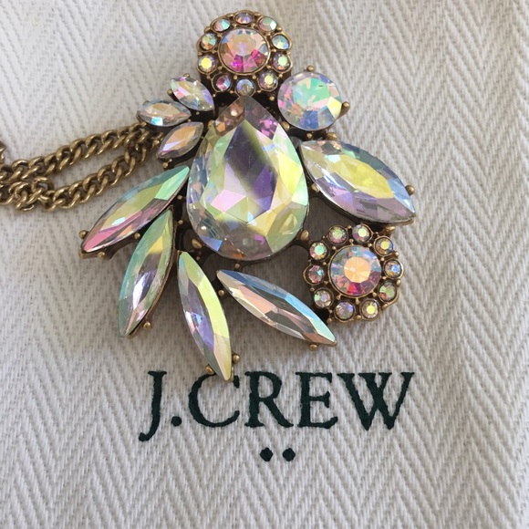 NWT J. Crew Winding Crystals Necklace - Picture 2 of 4
