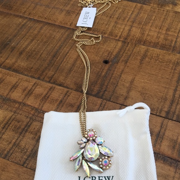 NWT J. Crew Winding Crystals Necklace - Picture 3 of 4