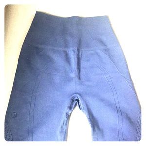 Brand New Blue lululemon flow and go crop