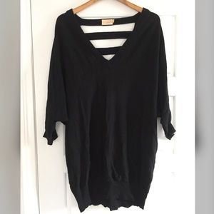 Back cutout sweater