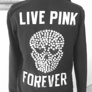 Victoria Secret Pink - black long waist hoodie