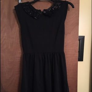 Black fit and flare dress