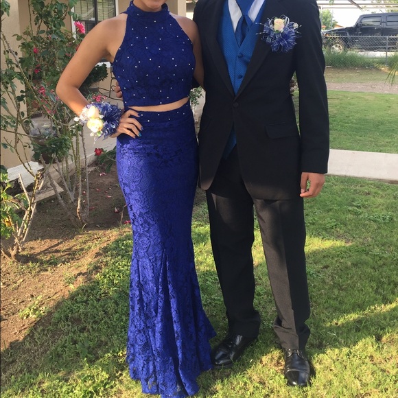 Two piece prom dress - Picture 2 of 3