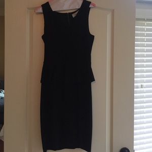 Black peplum dress