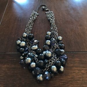 Chunky beaded statement necklace