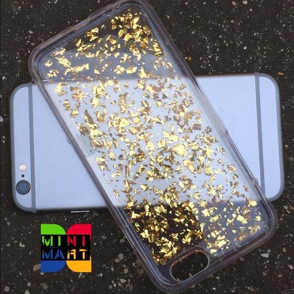 Gold flakes iPhone 5/5s/6/6s/6+/7/7+ Case