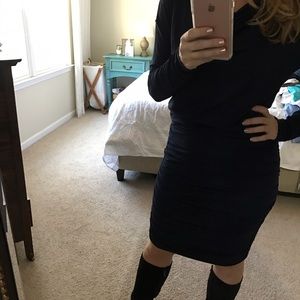 Athleta navy knit dress