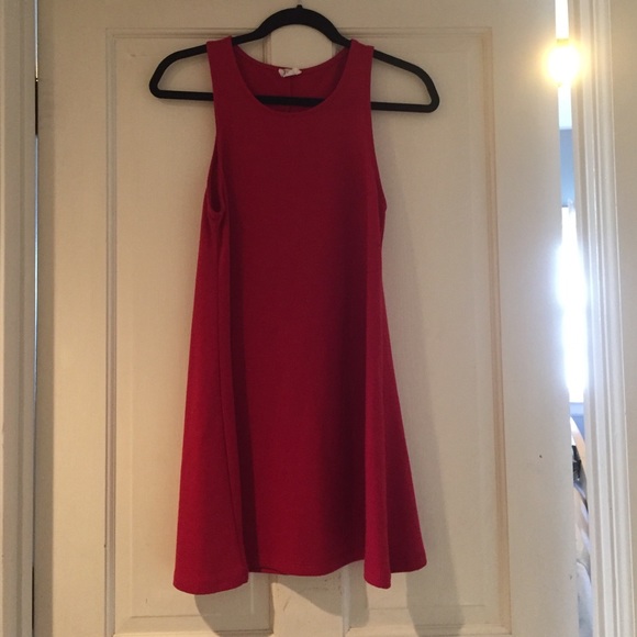 Red swing dress