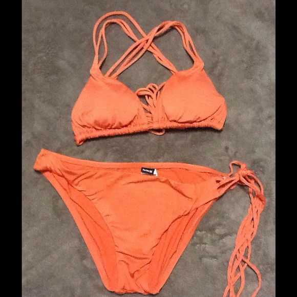 Hurley coral bikini size med