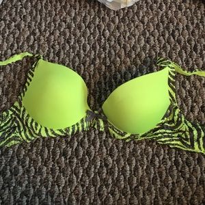 Target Bright Yellow Zebra Print Bra