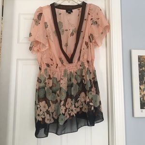 Kimono-style sheer top