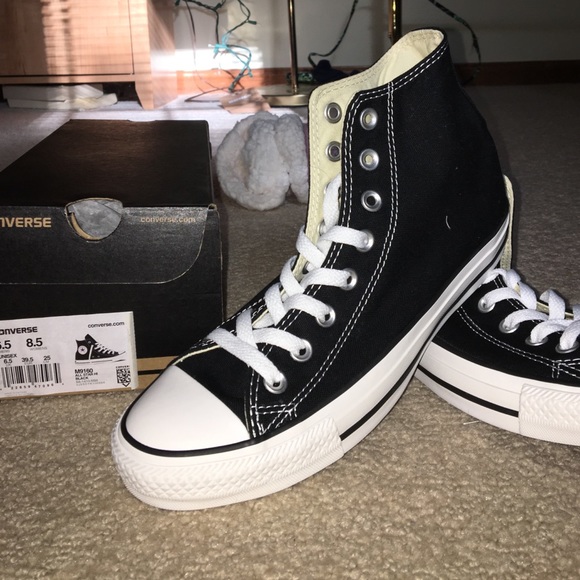 Black high top converse
