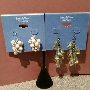 2 Pairs of Simply Vera Vera Wang Earrings