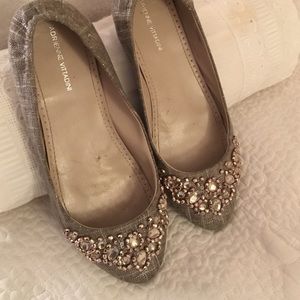 Gold and Silver linen flats