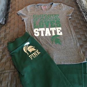 VS Pink Michigan State University t shirt