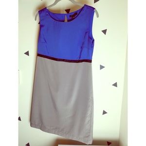 Banana Republic Blue and Gray Sheath Dress