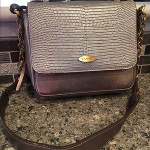 Tahari silver color purse