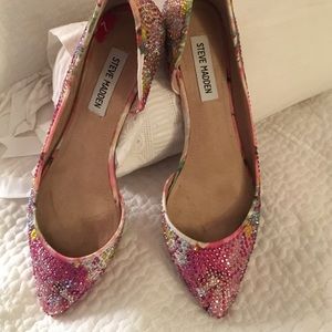 Sparkle in these bejeweled flats.