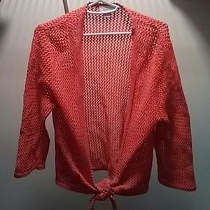 EUC Christopher & Banks orange knit top M