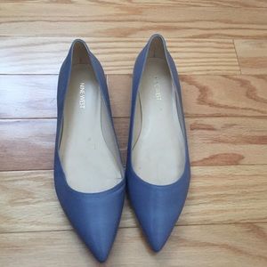 Nine West light blue leather athletic flats