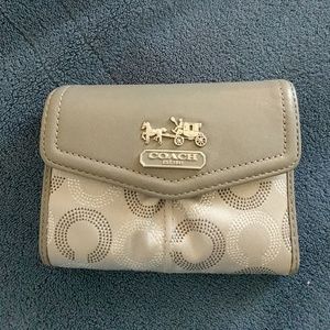 Coach signature trifold wallet
