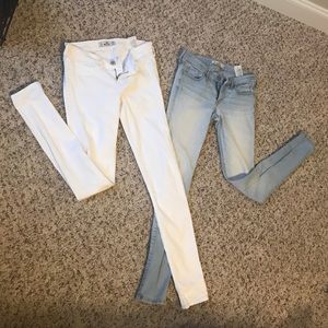White and Light Wash Jeans