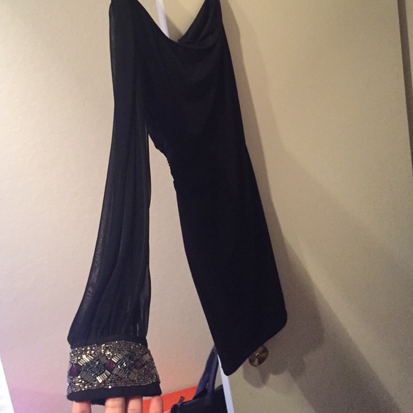Sheer sleeve  dress