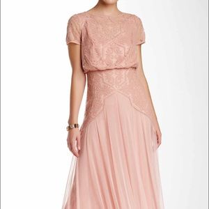 Tadashi Shoji Blush Mesh Gown - Sz 12 - NWT