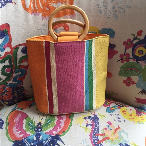Striped vacation purse