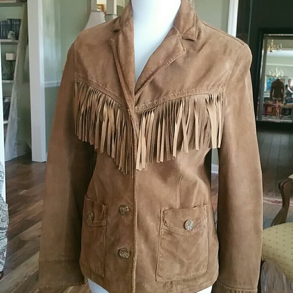 Suede fringe jacket