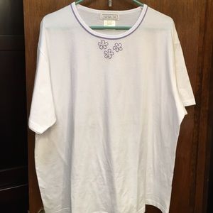 100% cotton embroidered tee. NWOT. Size XXL