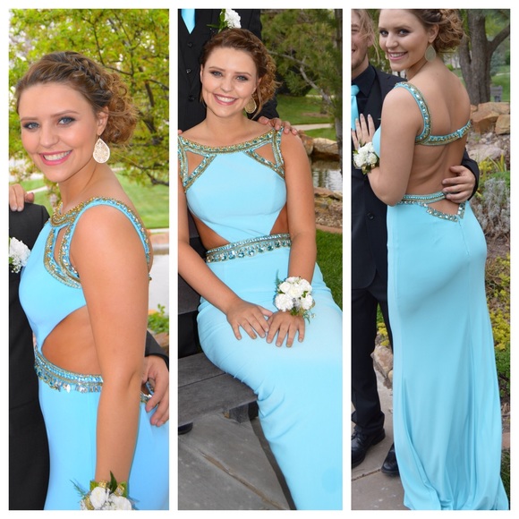 Turquoise Prom Dress, size 2/4
