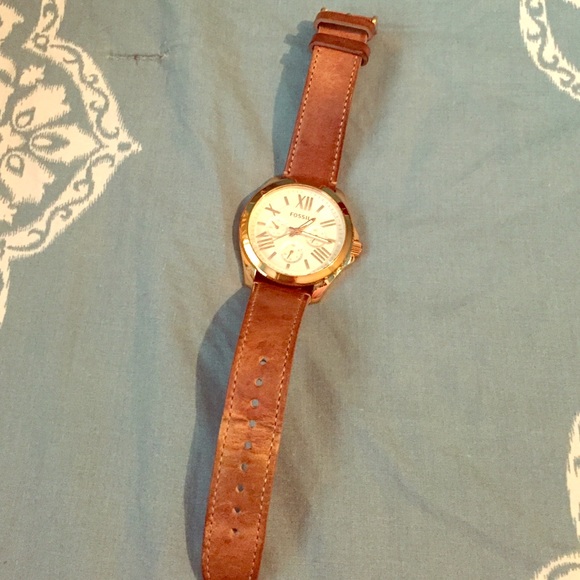 Leather Fossil Watch