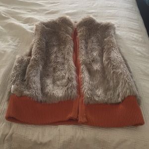 Fur reversible vest - medium! Barely worn!