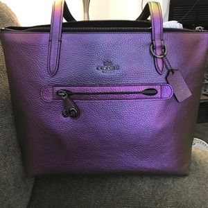 COACH Taylor Leather Top-Zip Tote