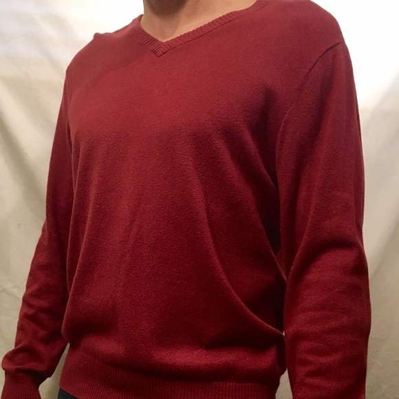 Red Old Navy V-neck Sweater - Picture 1 of 2