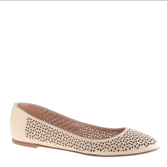 J Crew Nora Perforated Ballet Flats