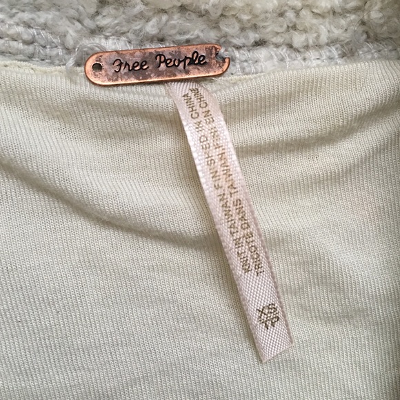 Cream Free People Sweater Jacket NWOT! - Picture 4 of 5