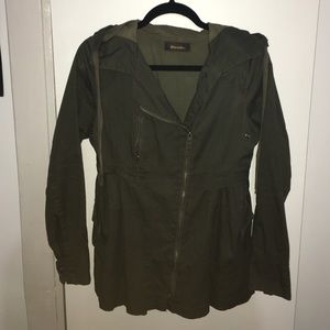 Olive Peplum Utility Jacket