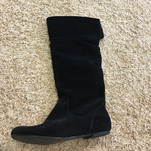 Steve Madden black suede boots!