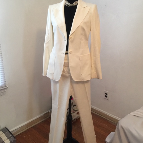 Anne Klein white suit