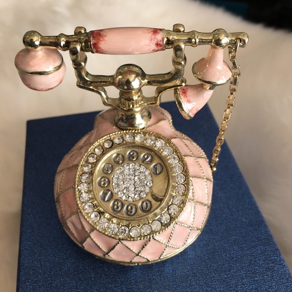 Other - Swarovski Crystal Vintage Pink Phone Figurine