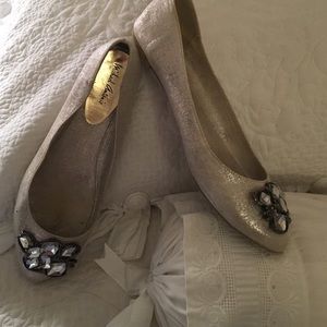 Fabulous metal and chunky crystal flats