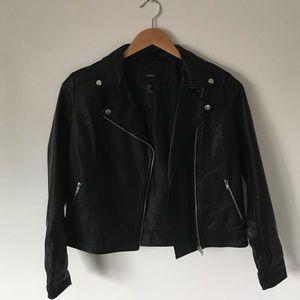 faux leather jacket
