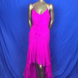 BCBG NWT magenta  hi-low silk dress size 4