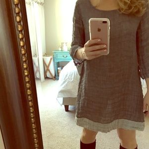 Gray flax dress